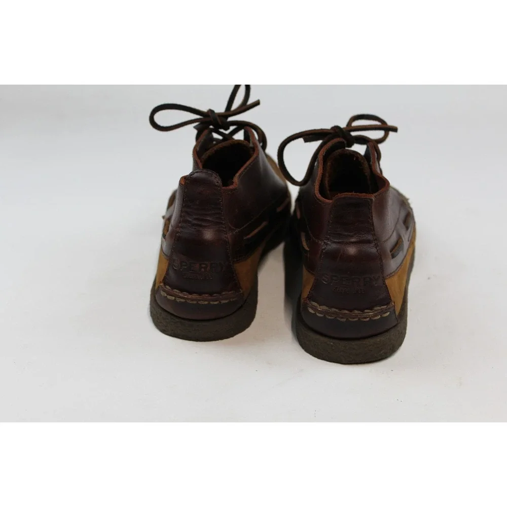 Sperry Top Sider 4 Eye Boat Shoe Sz 10.5 Mens High-top Leather & Canvas STS19275